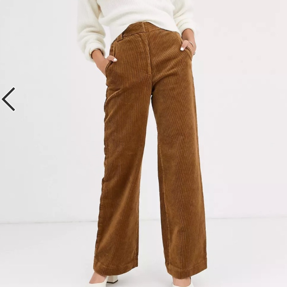 & Other Stories Camel Brown Corduroy Flared Pants